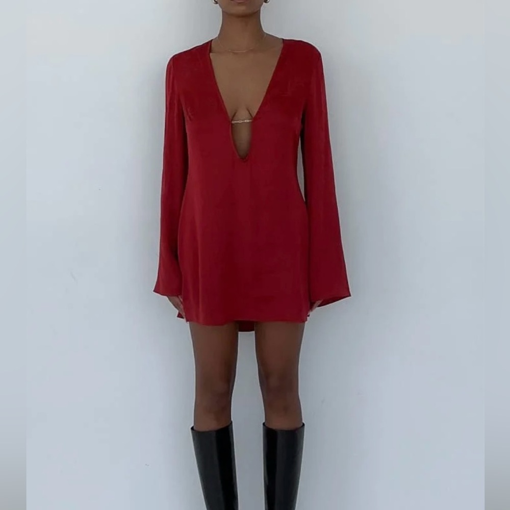 Rumored Mini Dress Crimson